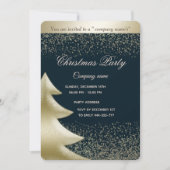 Gold-/marineslepblauw-kerstfeest Kaart (Voorkant)