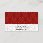 Gold Marmer | Achtergrond rood leder Klantenkaartje (Achterkant)