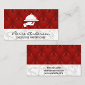 Gold Marmer | Achtergrond rood leder Klantenkaartje (Voorkant / Achterkant)