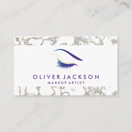 Gold Marmer | Oogas en schoonheid Visitekaartje (Voorkant)