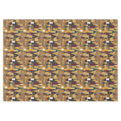 Gold Maroon Wine Pattern Tafelkleed (Voorkant (Horizontaal))