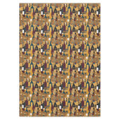 Gold Maroon Wine Pattern Tafelkleed (Voorkant)