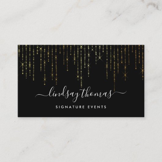 Gold Marquee Handtekening Visitekaartje (Voorkant)
