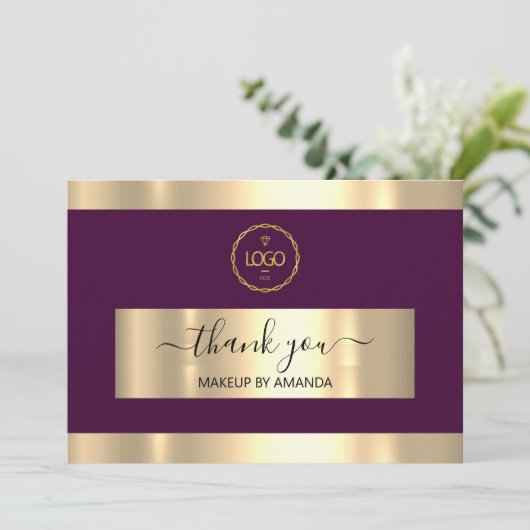 Gold Marsala - Bedankt dat je de Logo van de Kaart (Staand voorkant)