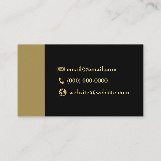 Gold Martini Logo Bartender Visitekaartje (Achterkant)