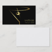 Gold Martini Olive Cocktail Bartender Visitekaartje (Voorkant / Achterkant)