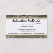 Gold Masonry Rock Logo Foto Visitekaartjes (Achterkant)