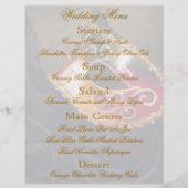Gold Masquerade Ball Wedding Menu Flyer (Voorkant)