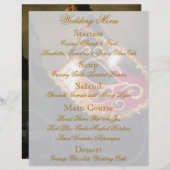 Gold Masquerade Ball Wedding Menu Flyer (Voorkant / Achterkant)