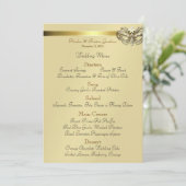 Gold Masquerade Black Jewel Wedding Menu (Staand voorkant)
