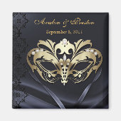 Gold Masquerade Black sparen de datum magneet (Voorkant)