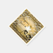 Gold Masquerade Masker Elegant Ball Birthday Party Servet (Hoek)