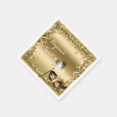 Gold Masquerade Masker Elegant Ball Birthday Party Servetten (Hoek)