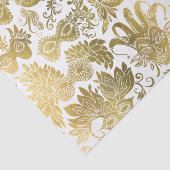Gold Masquerade maskers op wit patroon Tissuepapier (Detail)
