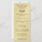 Gold Masquerade Red Bridal Shower Kaart (Achterkant)