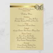 Gold Masquerade Red Jewel Wedding Menu (Voorkant)