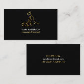 Gold Massage Therapy Masseuse Spa Visitekaartje (Voorkant / Achterkant)