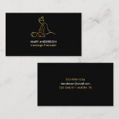 Gold Massage Therapy Masseuse Spa Visitekaartje (Voorkant / Achterkant)