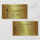 Gold Masseuse/Massage Therapist Visitekaartje (Voorkant / Achterkant)