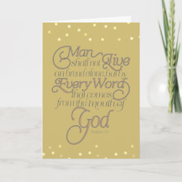 Gold Matthew 4:4 Word Kaart