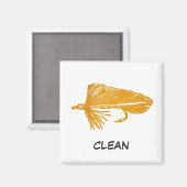 "Gold Matuka" Dish Washer Status Magnet (Voorkant / Achterkant)