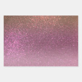 Gold Mauve Paars Sparkly Glitter Ombre Gradient Inpakpapier Vel (Voorkant 2)