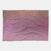 Gold Mauve Paars Sparkly Glitter Ombre Gradient Theedoek (Horizontaal)