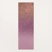 Gold Mauve Paars Sparkly Glitter Ombre Monogram Yogamat (Achterkant)