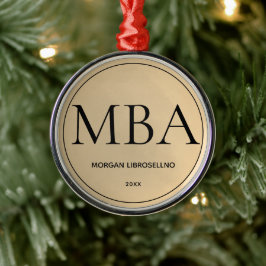 Gold MBA-Afstuderen Metalen Ornament