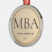 Gold MBA-Afstuderen Metalen Ornament (Links)