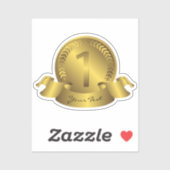 Gold Medal & Custom text Award winnaar Sticker (Vel)
