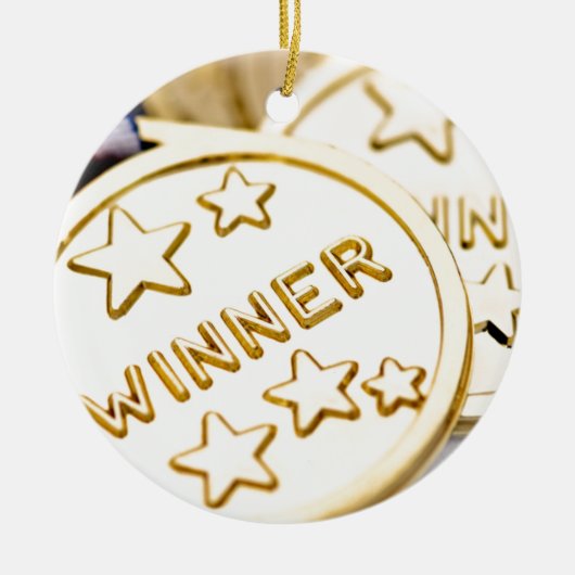 Gold Medal Keramisch Ornament (Voorkant)