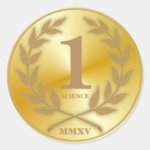 Gold Medal van de student Ronde Sticker