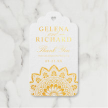 Gold Medallion Elegant Mandala Wedding Dank je
