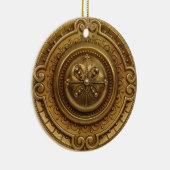 Gold Medallion Keramisch Ornament (Rechts)