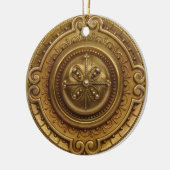 Gold Medallion Keramisch Ornament (Links)