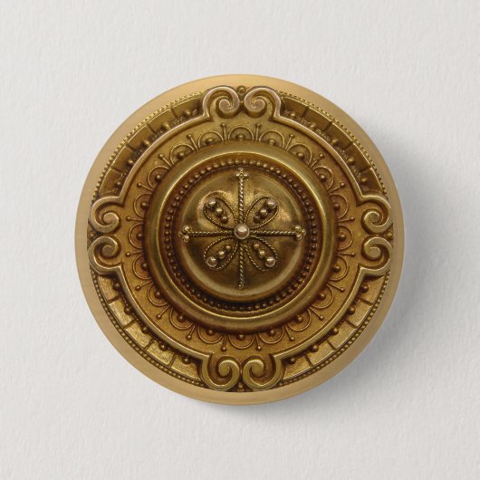 Gold Medallion Ronde Button 5,7 Cm (Voorkant)