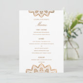 Gold Medallion Wedding Menu (Staand voorkant)