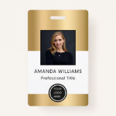 Gold Medewerker Foto ID Bedrijf Beveiligingsbadge Badge (Voorkant)