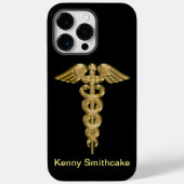 Gold medical alert badge Case-Mate iPhone case (Achterkant)