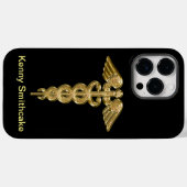 Gold medical alert badge Case-Mate iPhone case (Achterkant (horizontaal))