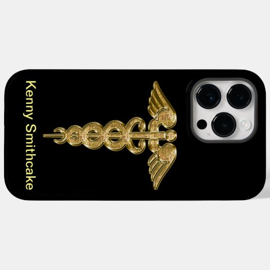 Gold medical alert badge Case-Mate iPhone case (Achterkant (horizontaal))