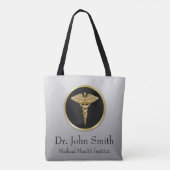 Gold Medical Caduceus - All-Over-Print Canvas tas (Achterkant)