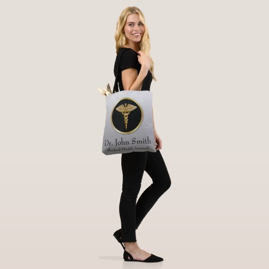 Gold Medical Caduceus - All-Over-Print Canvas tas (Op model)