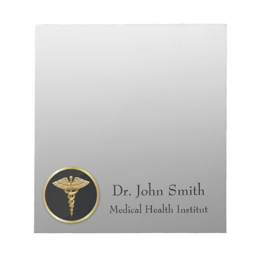Gold Medical Caduceus - Notitieblok (Voorkant)