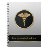 Gold Medical Caduceus - Notitieboek (Voorkant)