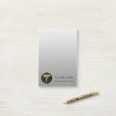 Gold Medical Caduceus - Post-it® notes (Op bureau)