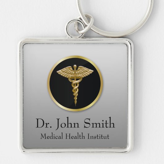 Gold Medical Caduceus - Sleutelhanger (Voorkant)