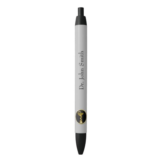 Gold Medical Professional Hygieia Bowl Zwarte Inkt Pen (Voorkant Verticaal)