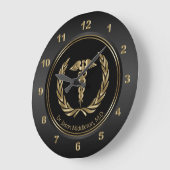 Gold Medical Symbool op zwart Grote Klok (Hoek)